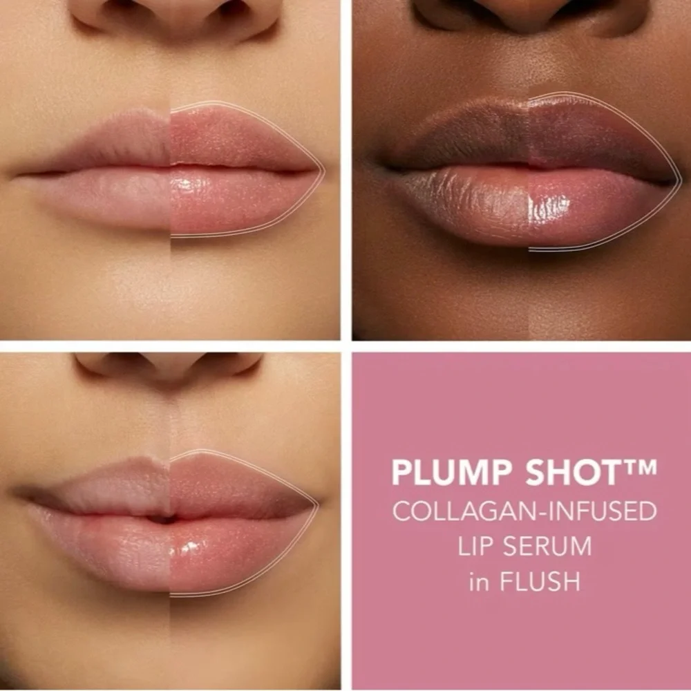 Buxom Plump Shot Collagen Infused Lip Serum in Flush Shade - NIB